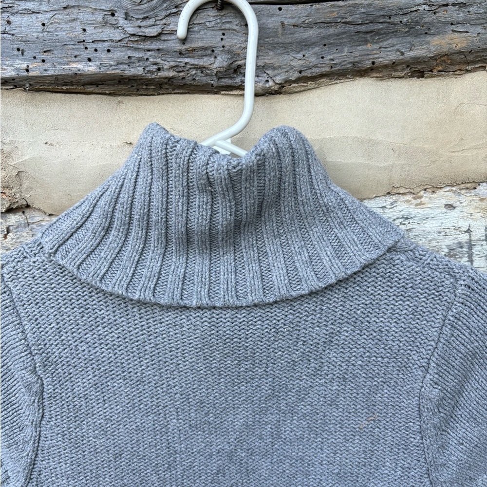 Willi Smith Gray Cable Knit Short Sleeve Turtleneck Sweater Size M - Picture 9 of 10